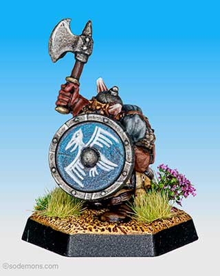 ADD31 Dwarf Fighter with Axe - Mid Level