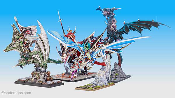 Azhag the Slaughterer, Zombie Dragon, High Elf Dragon, Dark Elf Dragon