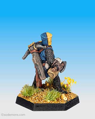 FTF35 Fighter with Axe and Flat Helm
