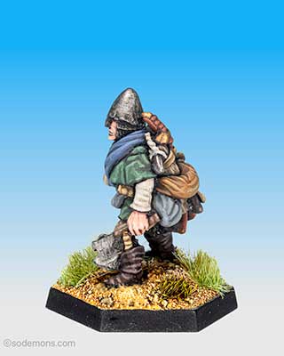 FTF49 Left Handed Adventurer with Axe And Equipment