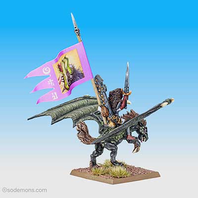 Dark Elf Sorceress on Dark Pegasus 