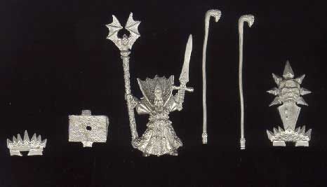 Unreleased Dark Elf Sorceror & Howdah parts