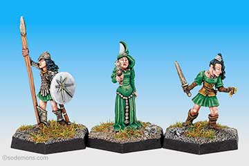 01-312 Ardriel in 3 Guises, Thief, Mage and Warrior