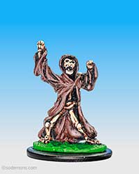 Robed Skeleton with Raised Arms