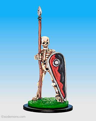 Skeleton with Spear & Kite Shield (BA22)