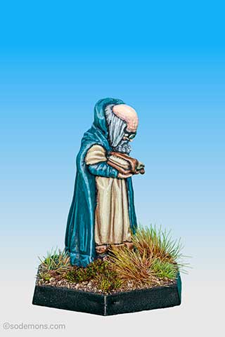 Wizard with Glasses Reading Spell Book