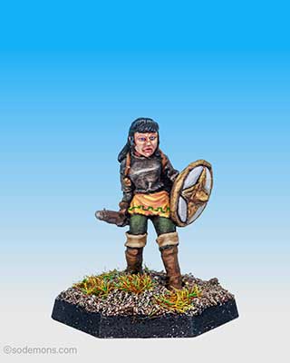 FA19v2 Female Fighter in Breastplate with Sword