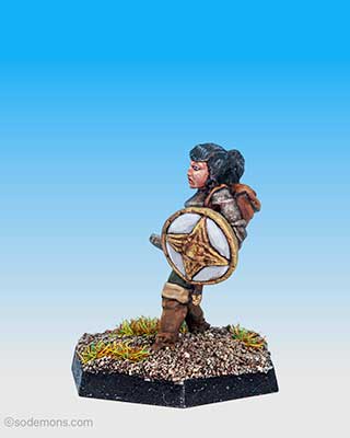 FA19v2 Female Fighter in Breastplate with Sword