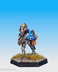 FTF51 Female Fighter in Plate Armour with Pack and Sword