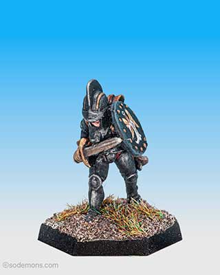 FTF63 Female Fighter in Plate Armour with Closed Helm