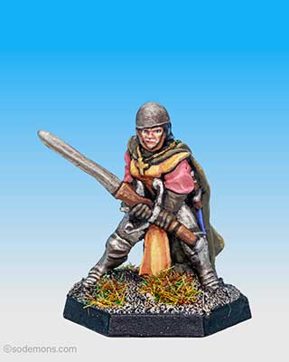 FTF81 Female fighter with 2 handed sword